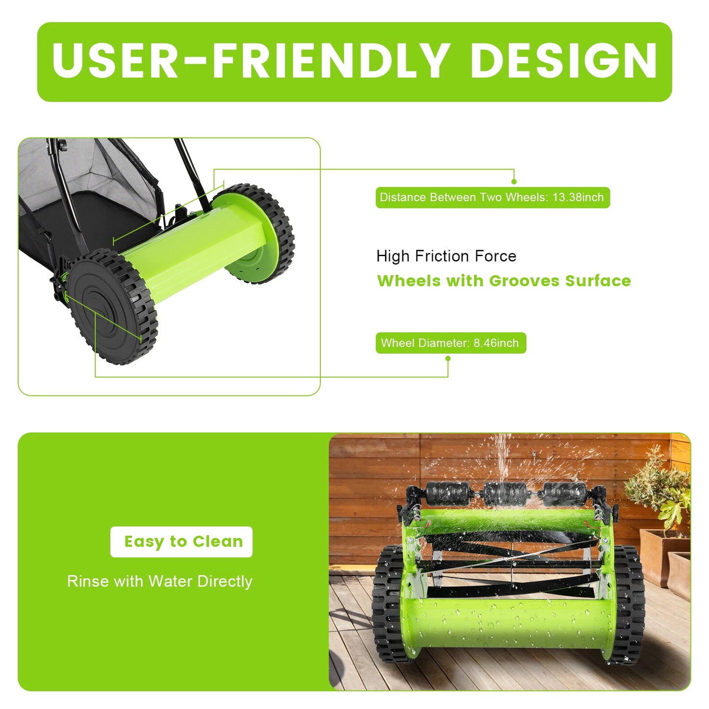 18-Inch Manual Lawn Mower