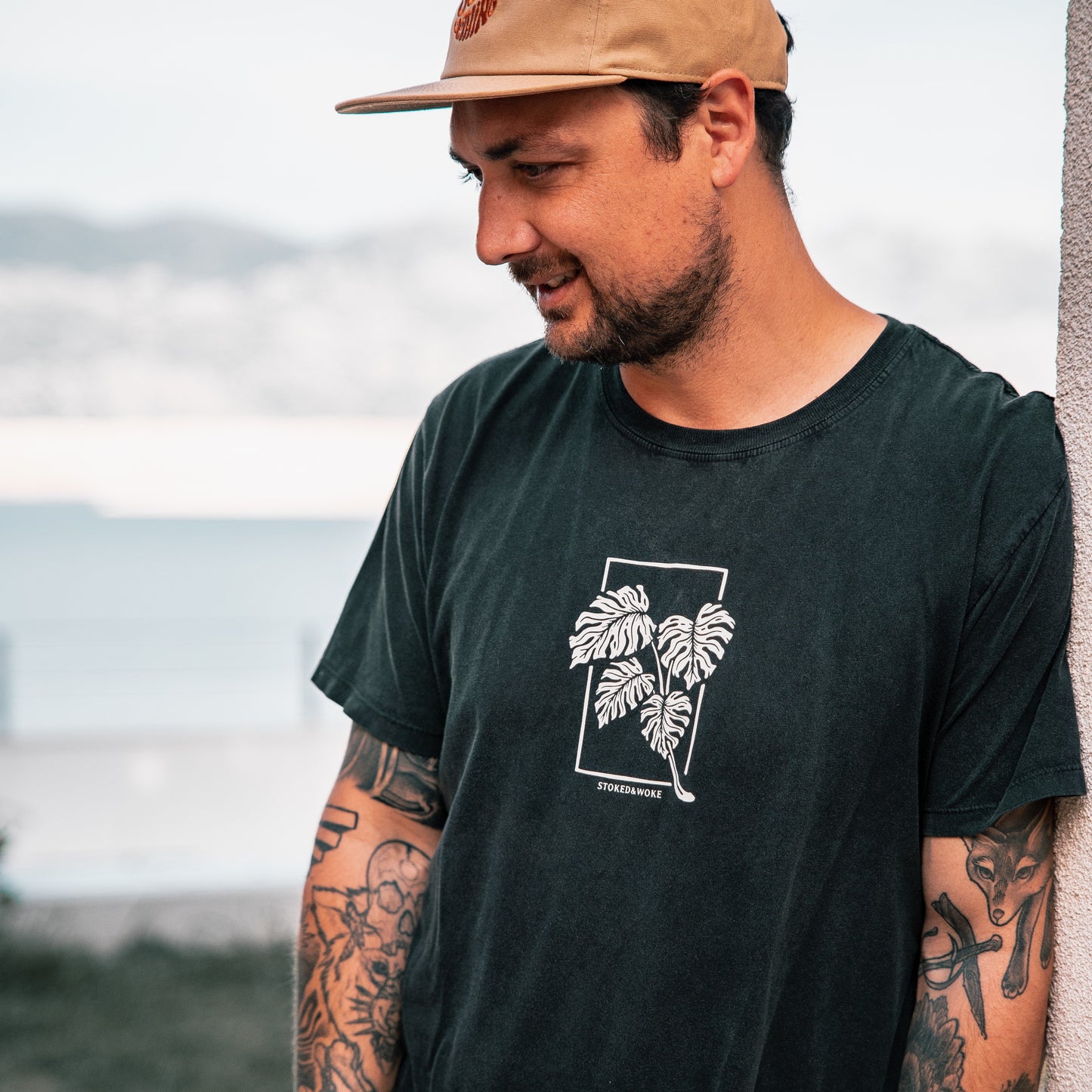 Stone Washed "Monstera" Tee