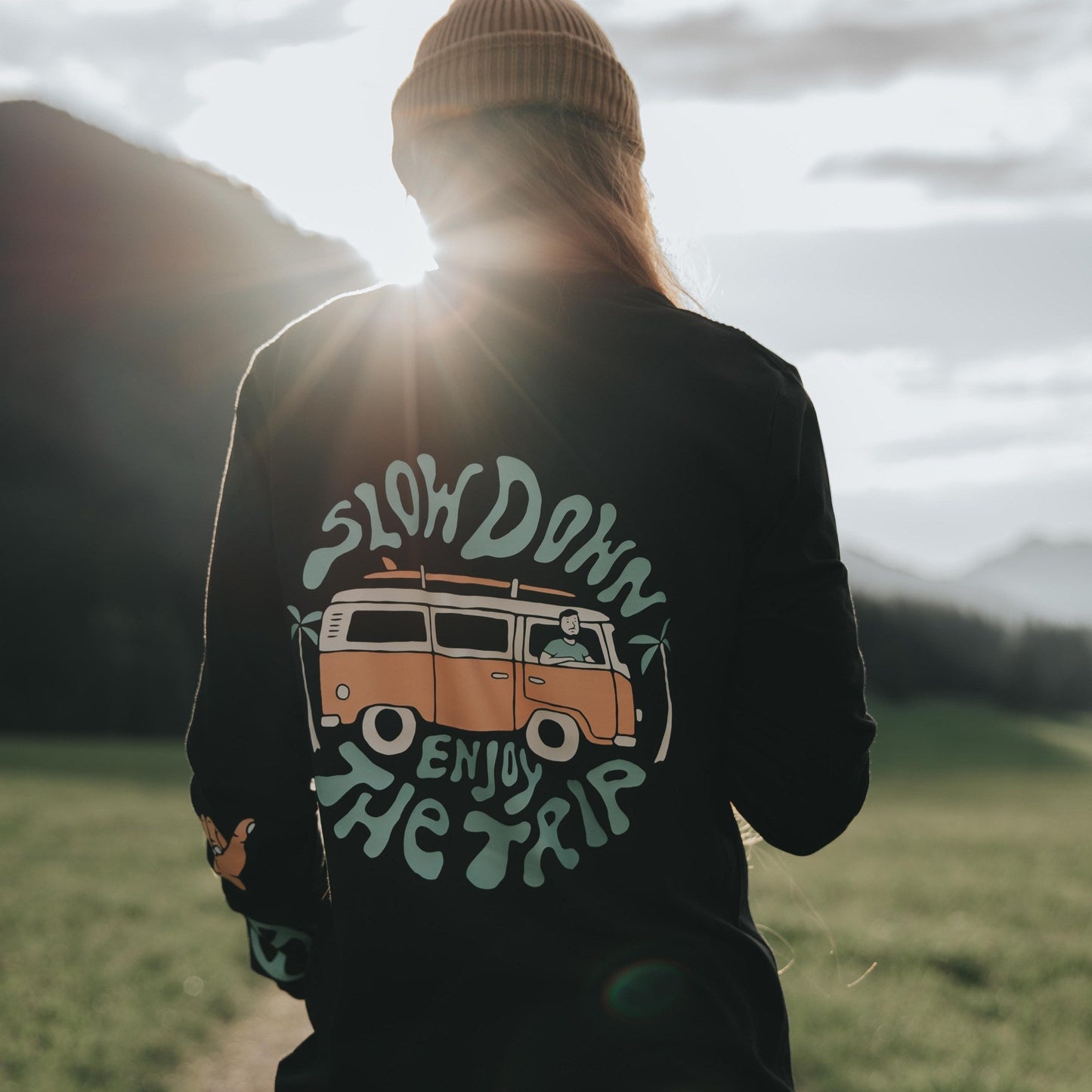 Organic "Enjoy the Trip" Long Sleeve Tee