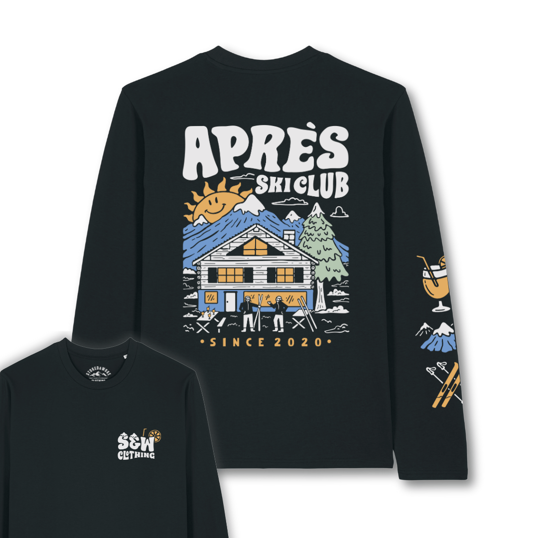 Organic "Aprés Ski Club" Long Sleeve Tee