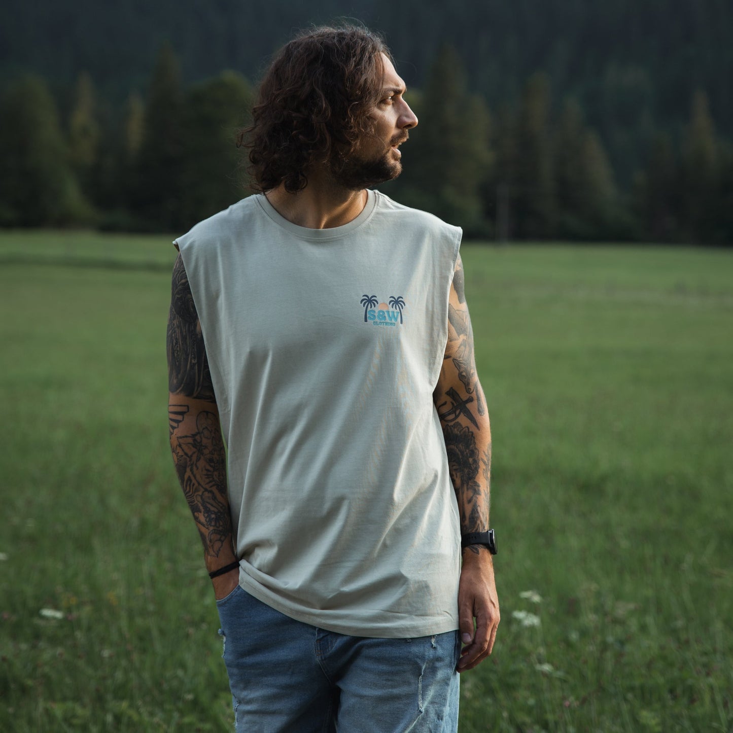 Organic "Chasing Sunsets" Tank Top