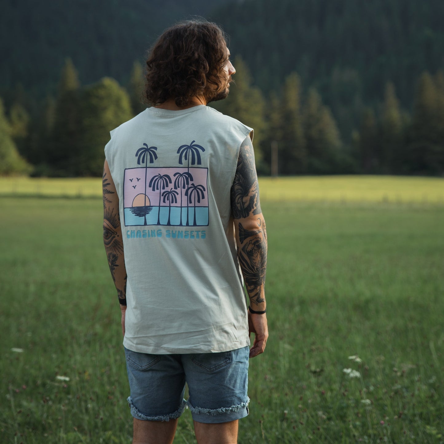 Organic "Chasing Sunsets" Tank Top