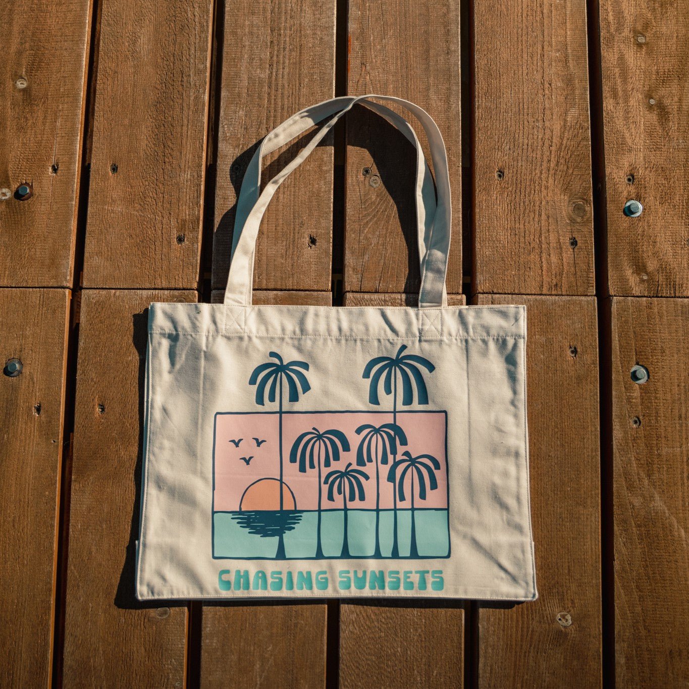 "Chasing Sunsets" Tote Bag