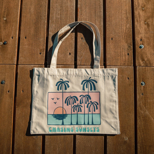 "Chasing Sunsets" Tote Bag