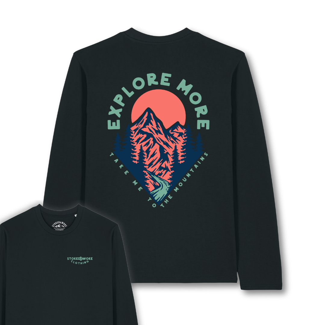 Organic "Explore More" Long Sleeve Tee