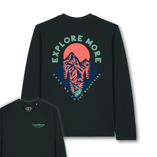 Organic "Explore More" Long Sleeve Tee