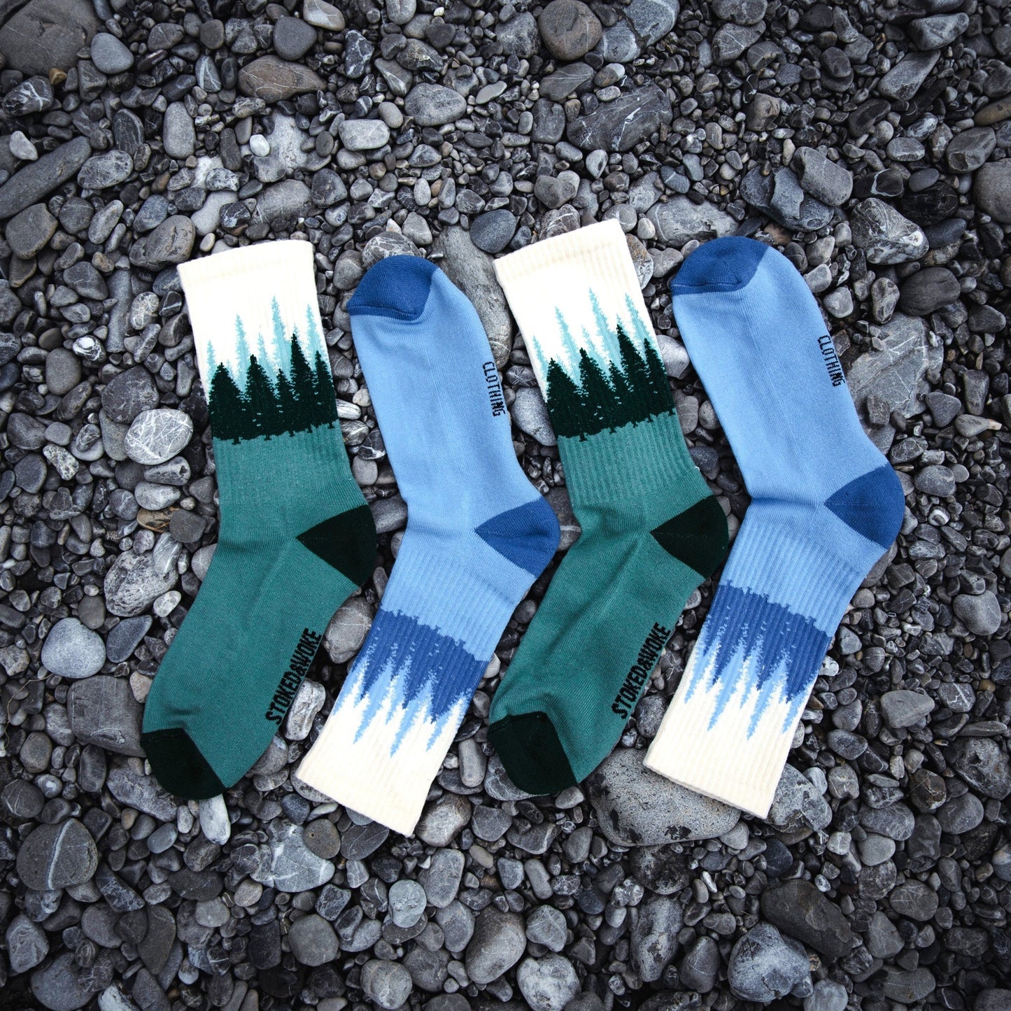 Organic "Forest Stride" Socks - Green