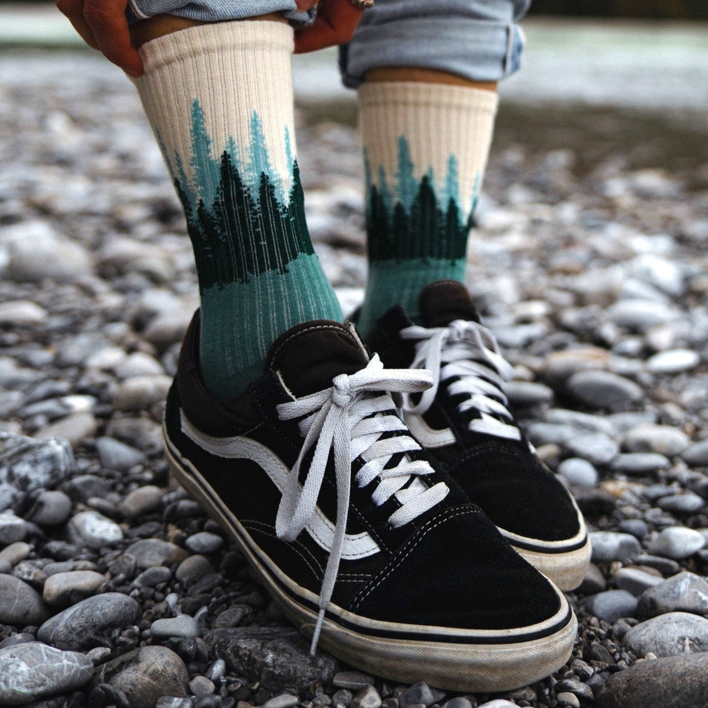 Organic "Forest Stride" Socks - Green