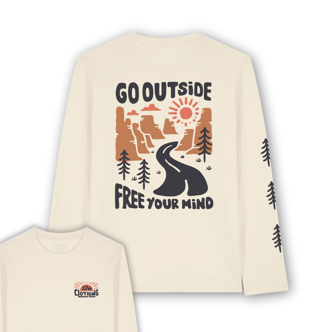 Organic "Free Your Mind" Long Sleeve Tee