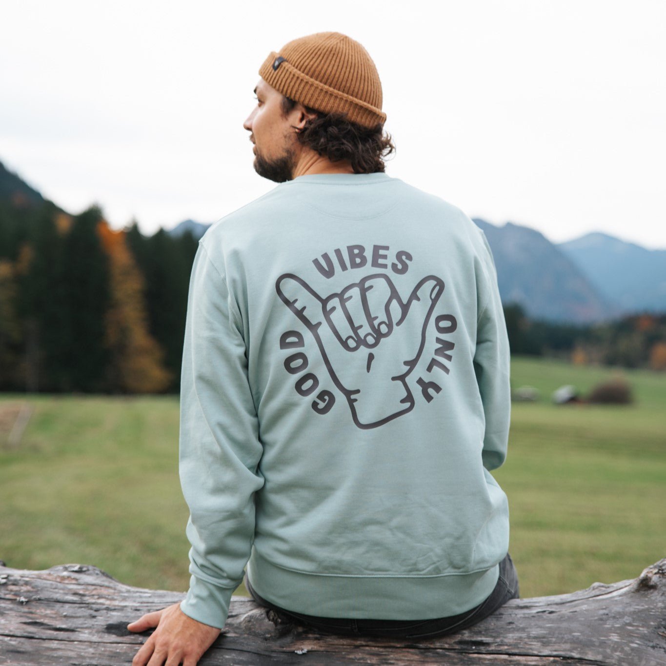 Organic "Good Vibes" Pullover Sweatshirt