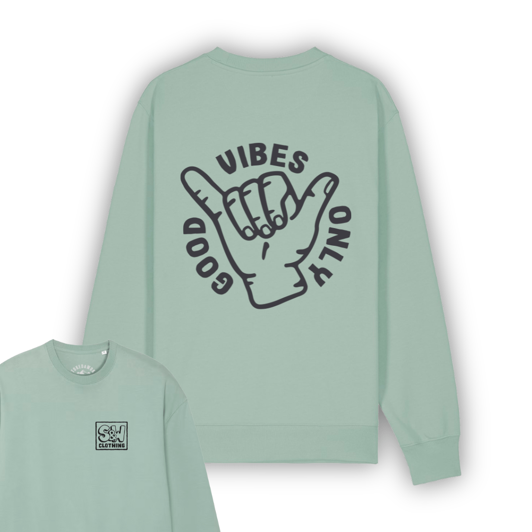 Organic "Good Vibes" Pullover Sweatshirt
