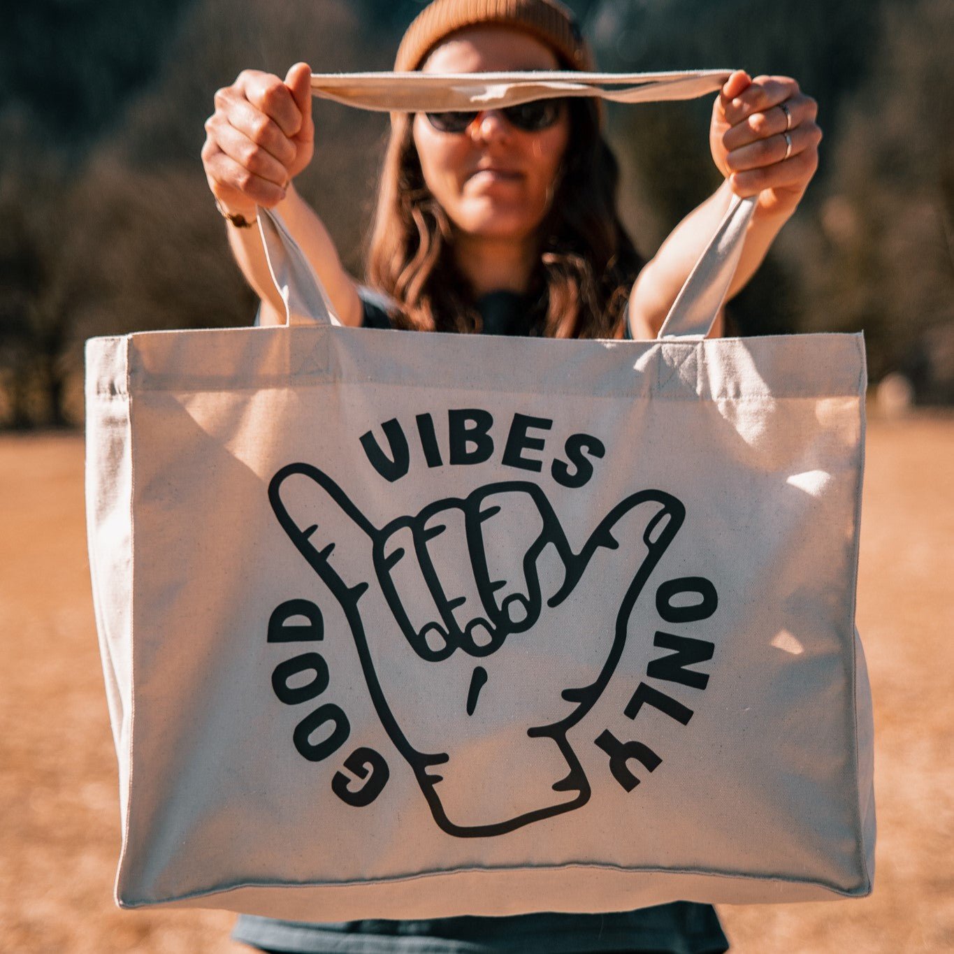 "Good Vibes Only" Tote Bag