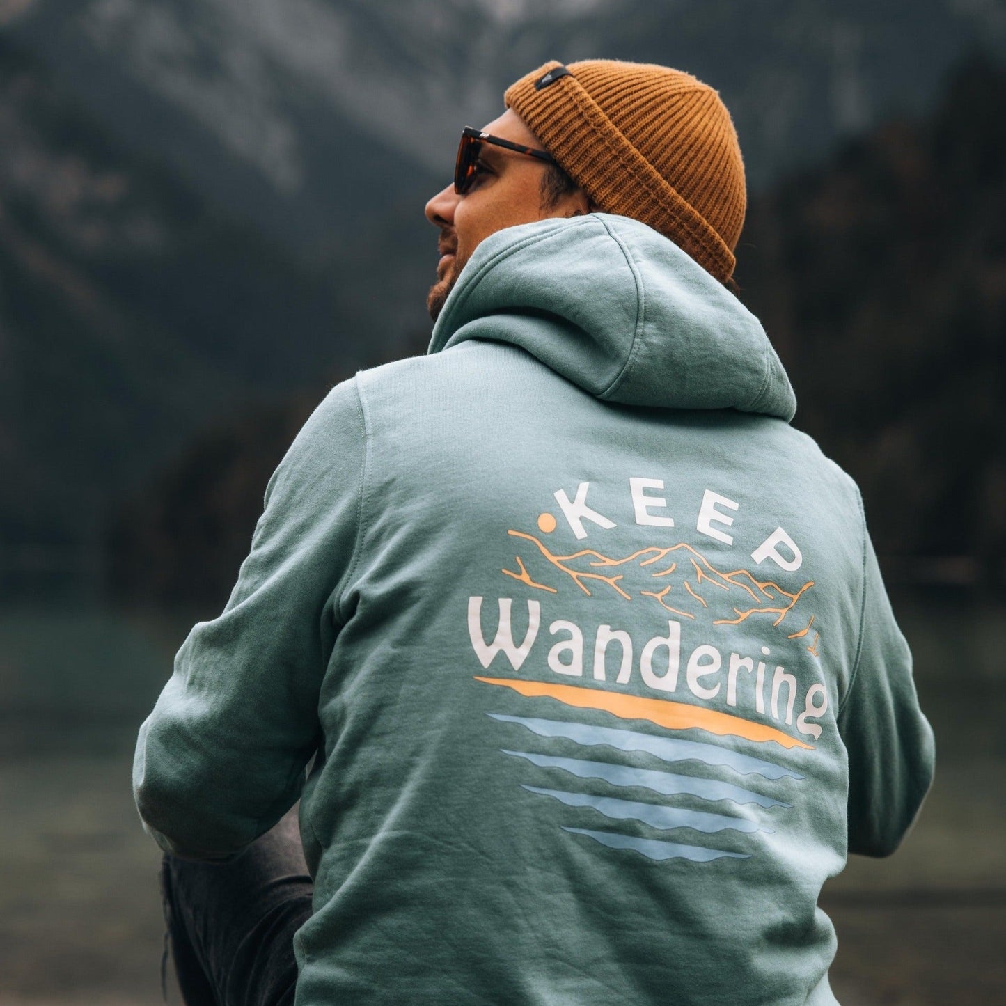 Sage Green  "Keep Wandering" Hoodie