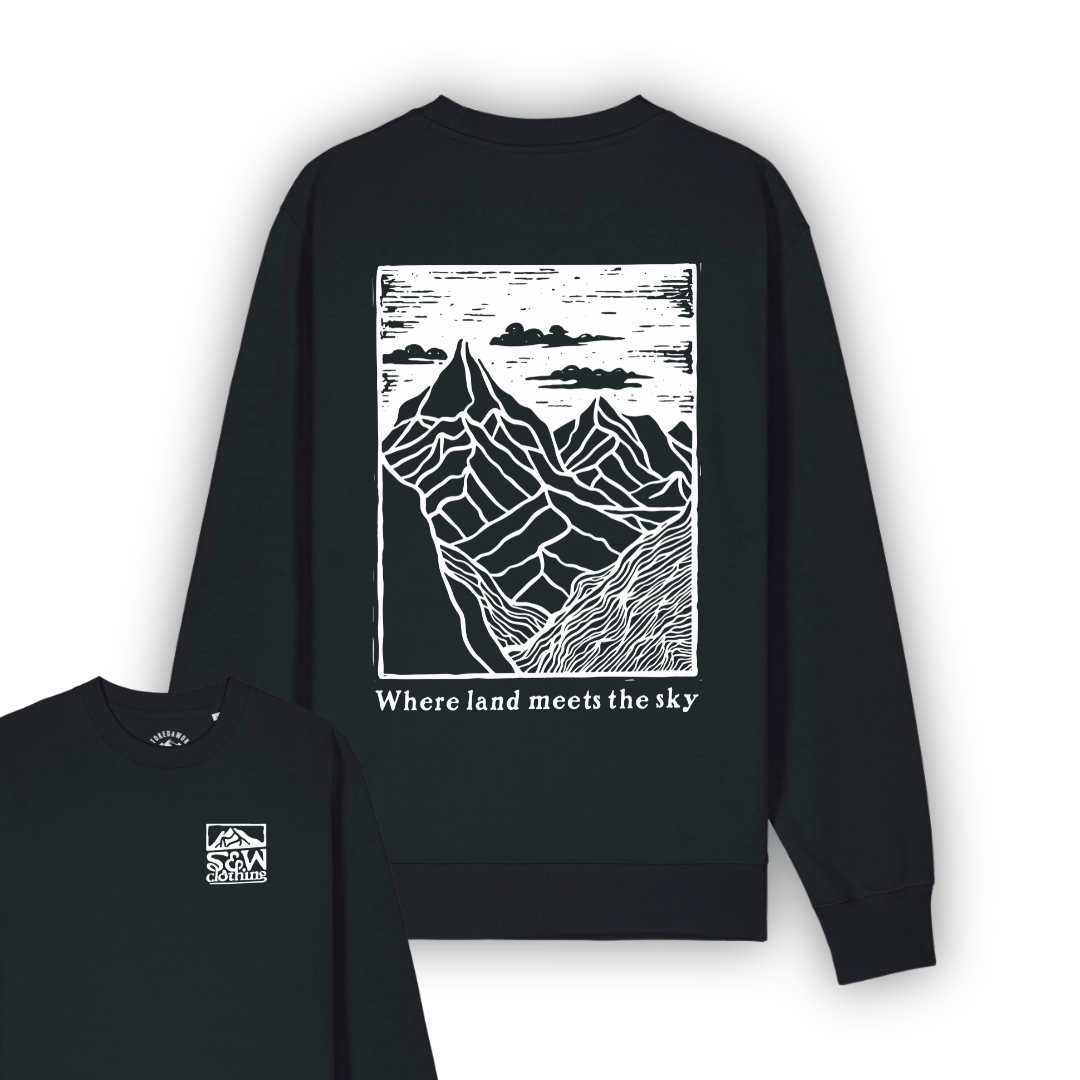 Organic "Land Meets Sky" Pullover Sweatshirt
