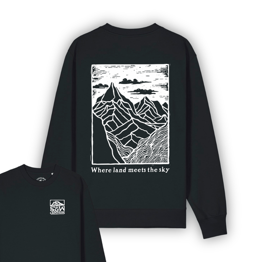 Organic "Land Meets Sky" Pullover Sweatshirt