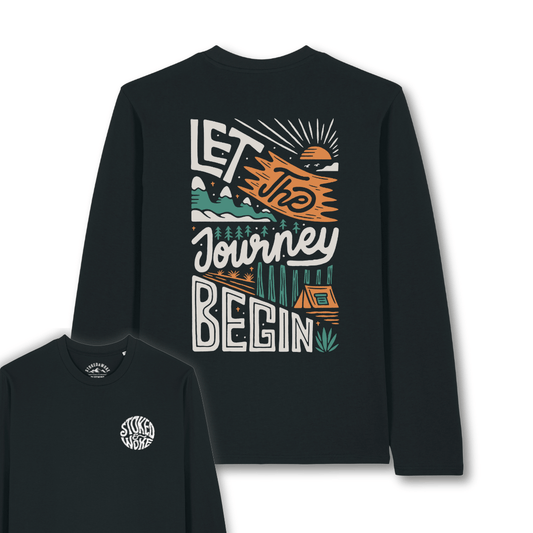 Organic "Let the Journey Begin" Long Sleeve Tee