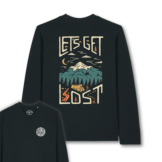 Organic "Let's Get Lost" Long Sleeve Tee