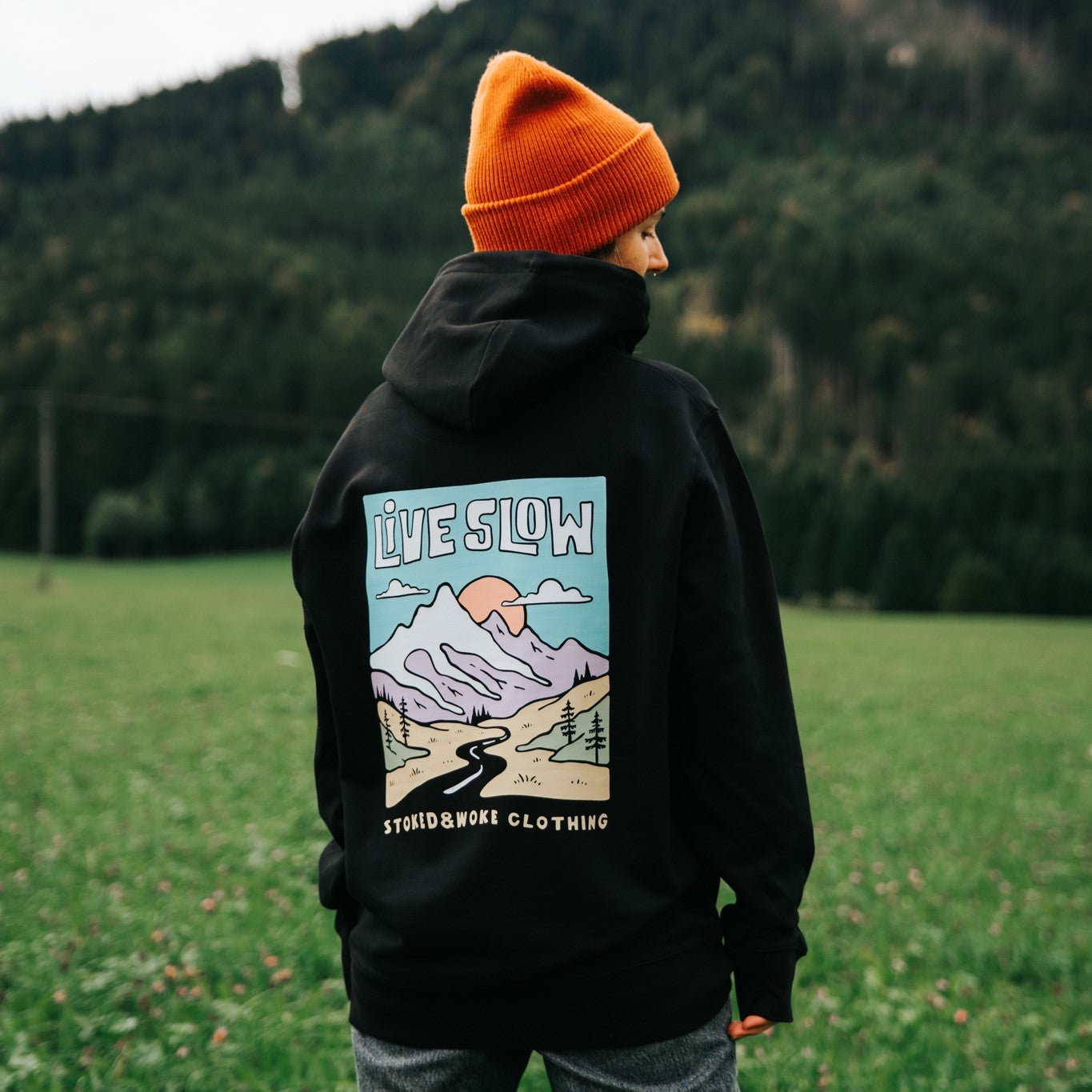 Organic "Live Slow" Hoodie