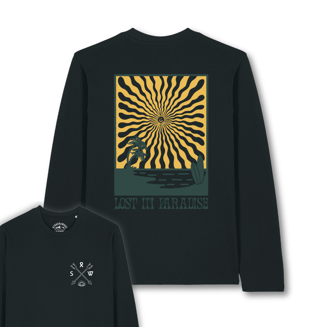 Organic "Lost in Paradise" Long Sleeve Tee