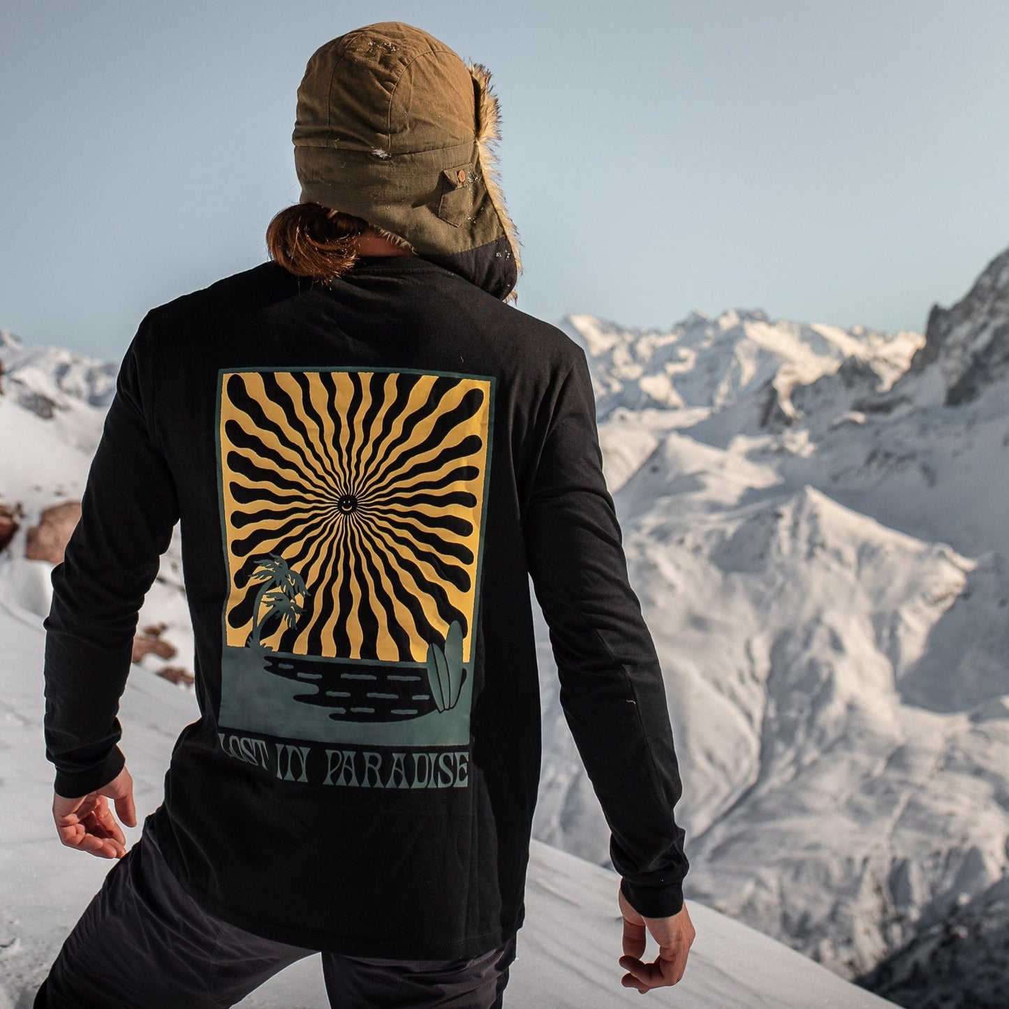 Organic "Lost in Paradise" Long Sleeve Tee