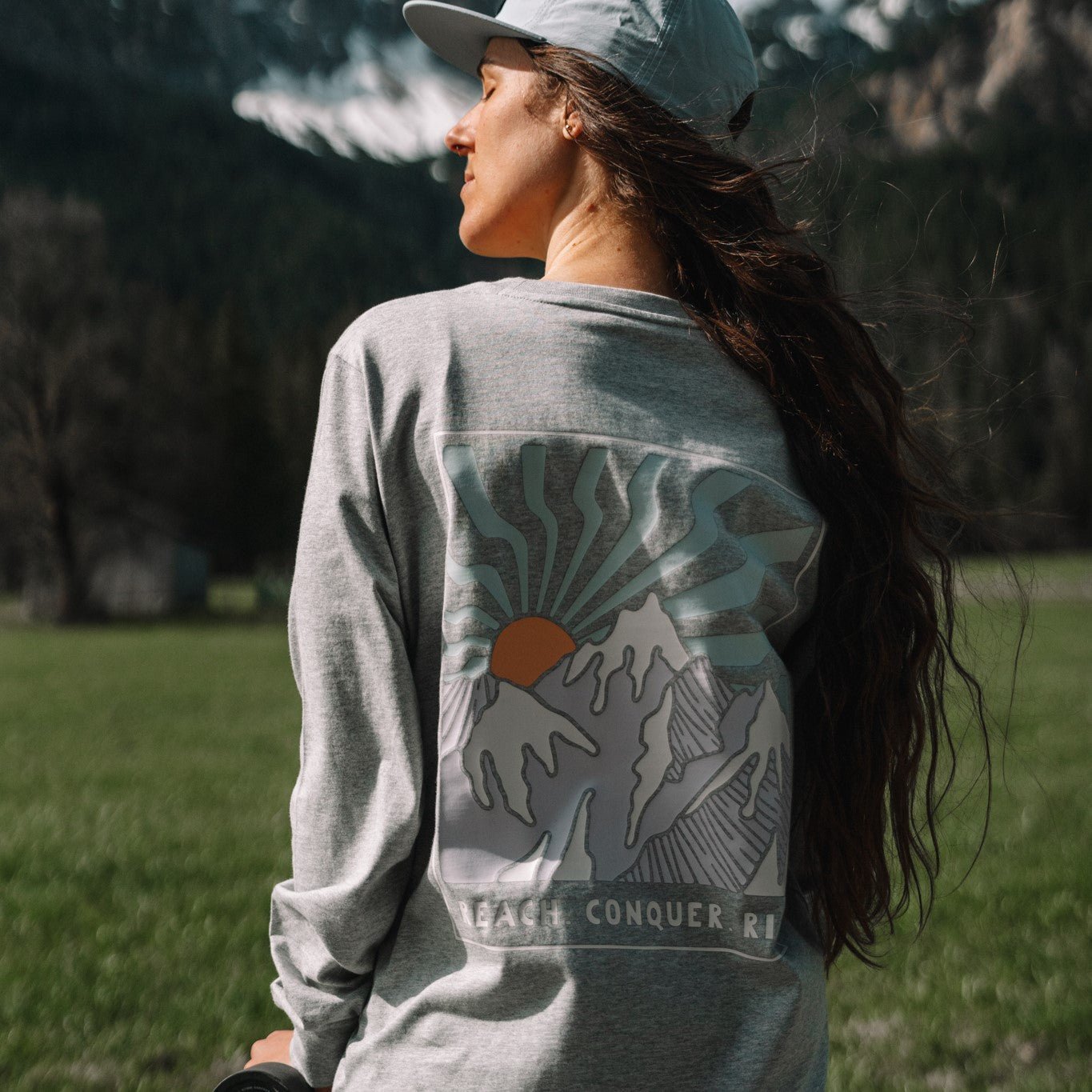 Organic "Reach.Conquer.Rise" Long Sleeve Tee