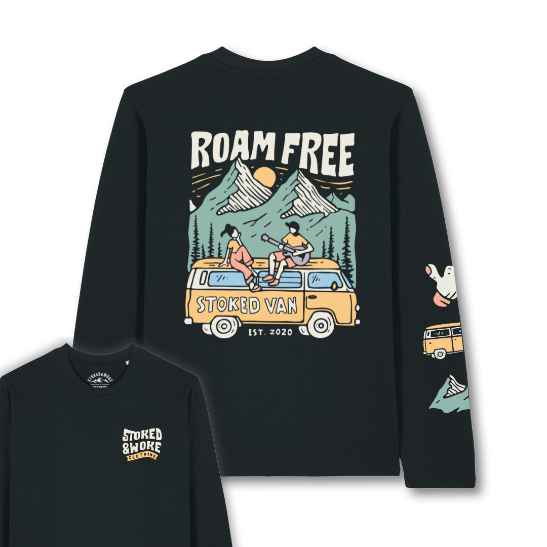 Organic "Roam Free" Long Sleeve Tee
