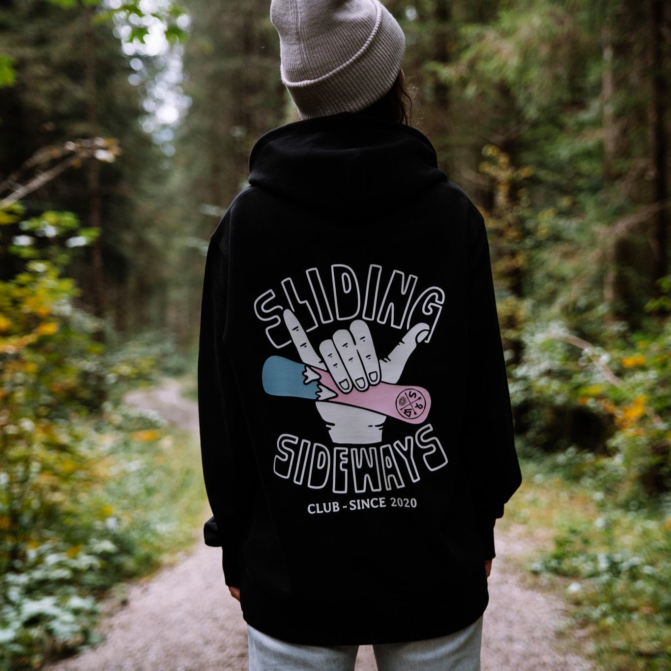 Organic "Sliding Sideways" Hoodie