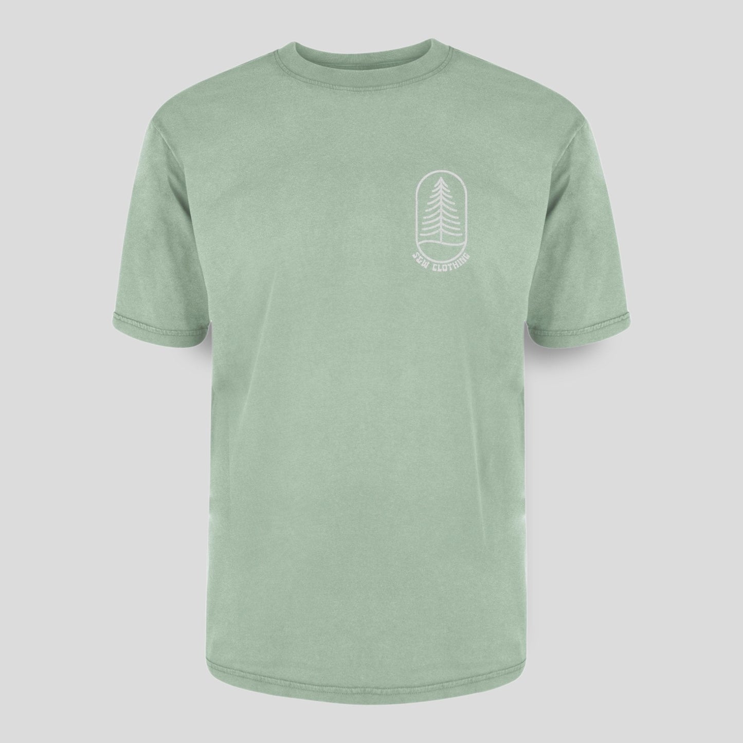 Over-sized "Tree" Stone-wash Tee