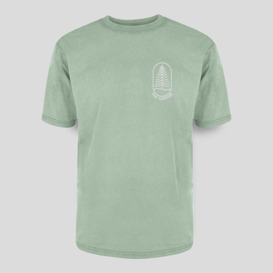Over-sized "Tree" Stone-wash Tee