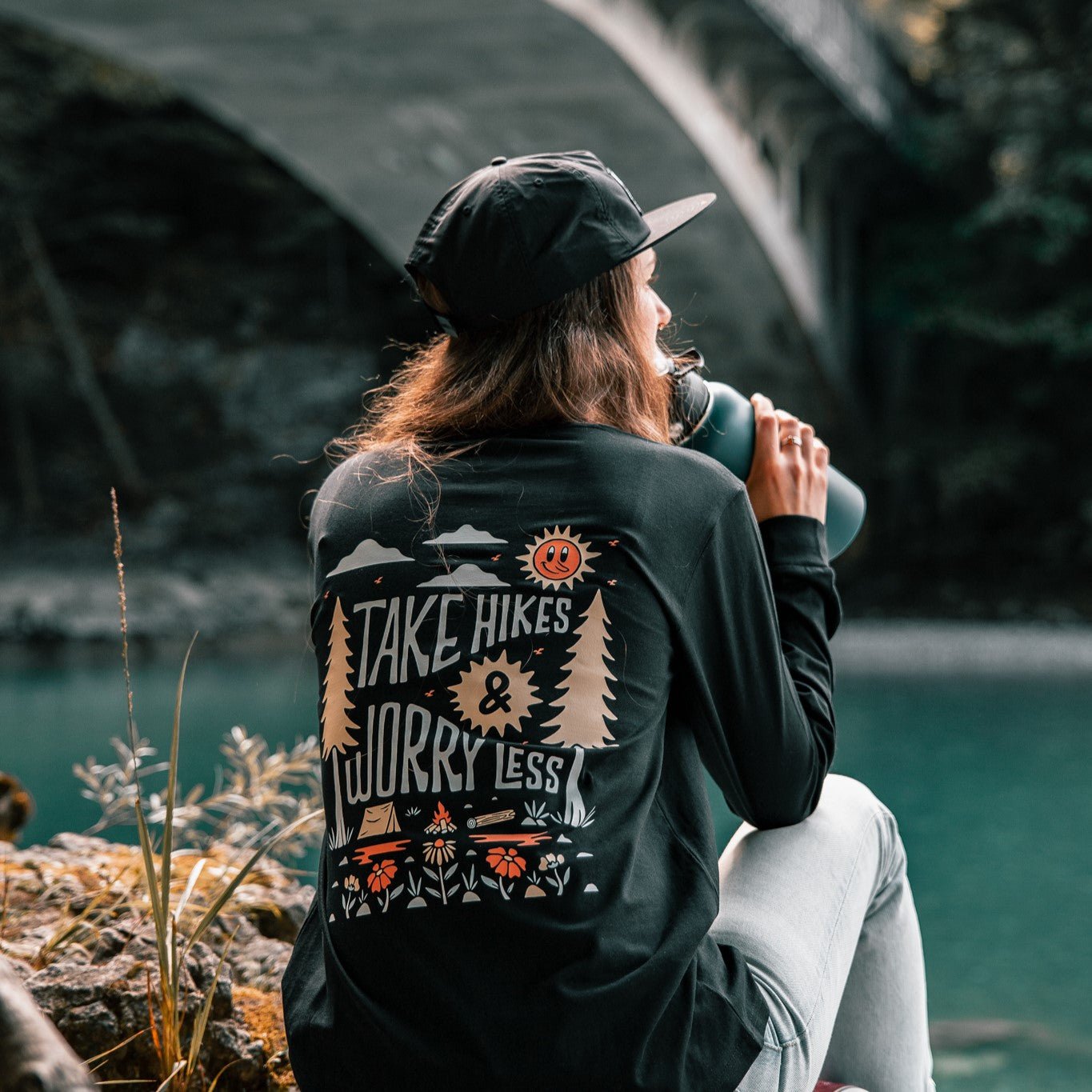Organic "Worry Less" Long Sleeve Tee