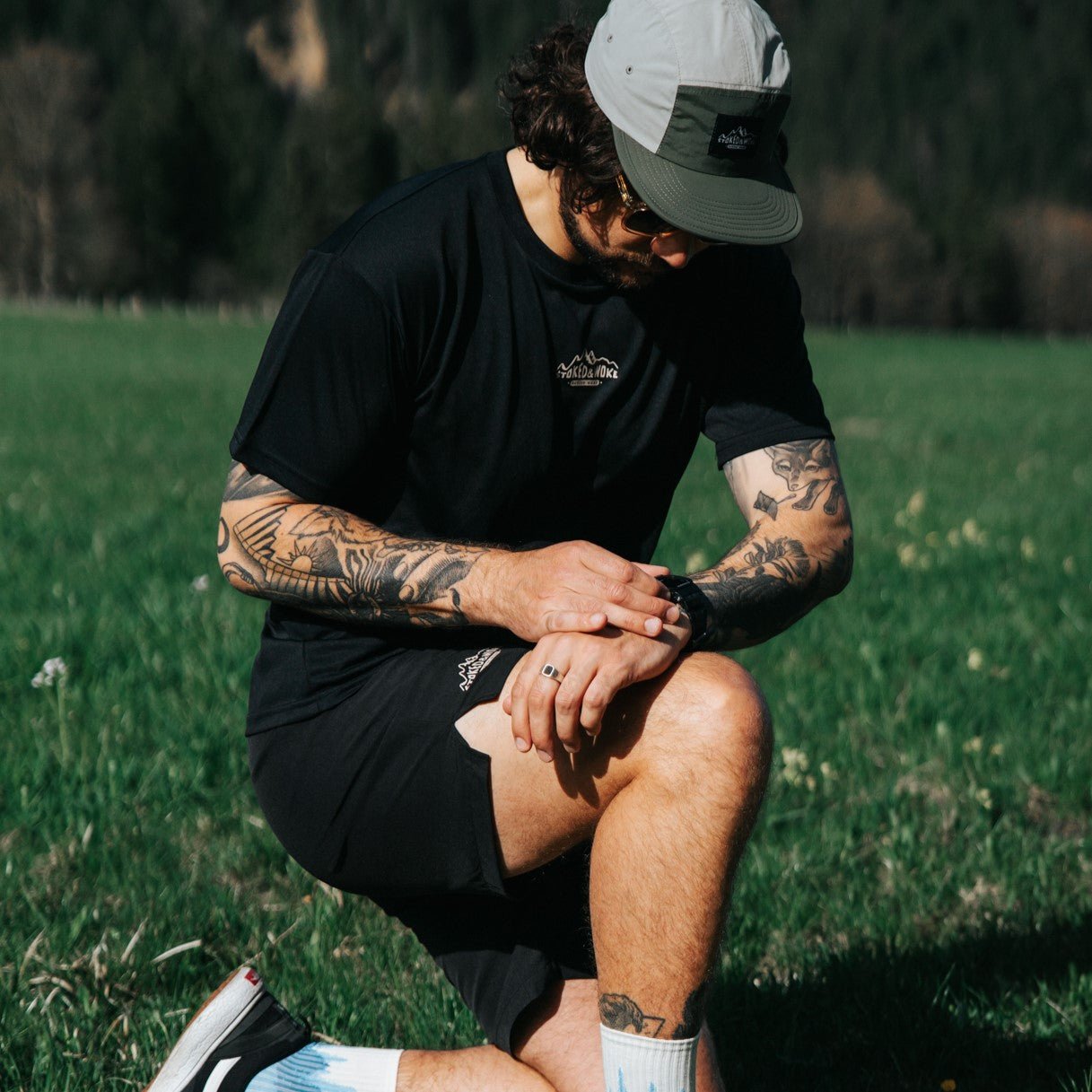 Recycled "Active" Tee in Black