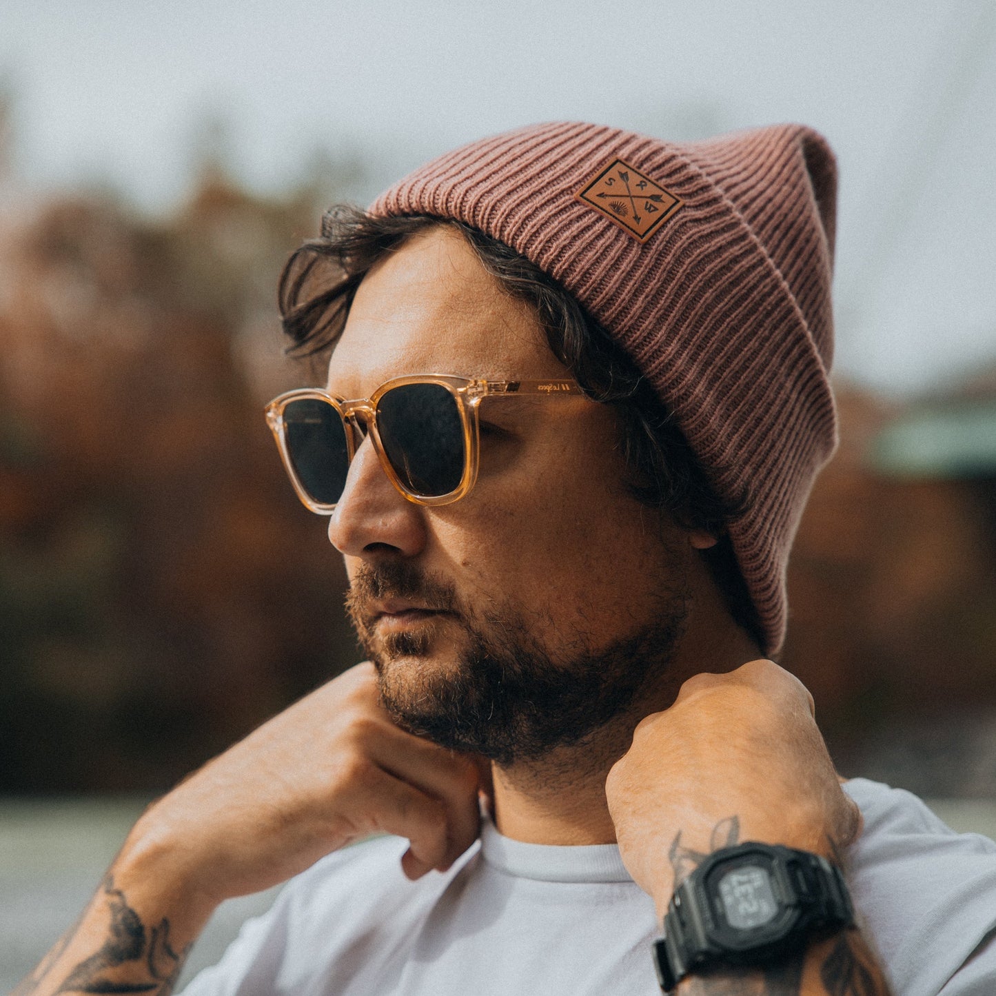 Recycled Cuffy Beanie - Pastel Pink