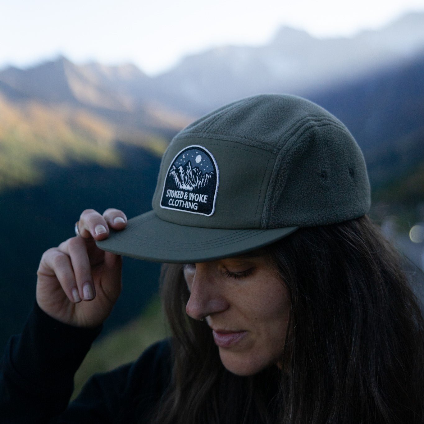 Recycled Fleece Camper Cap - Olive Green