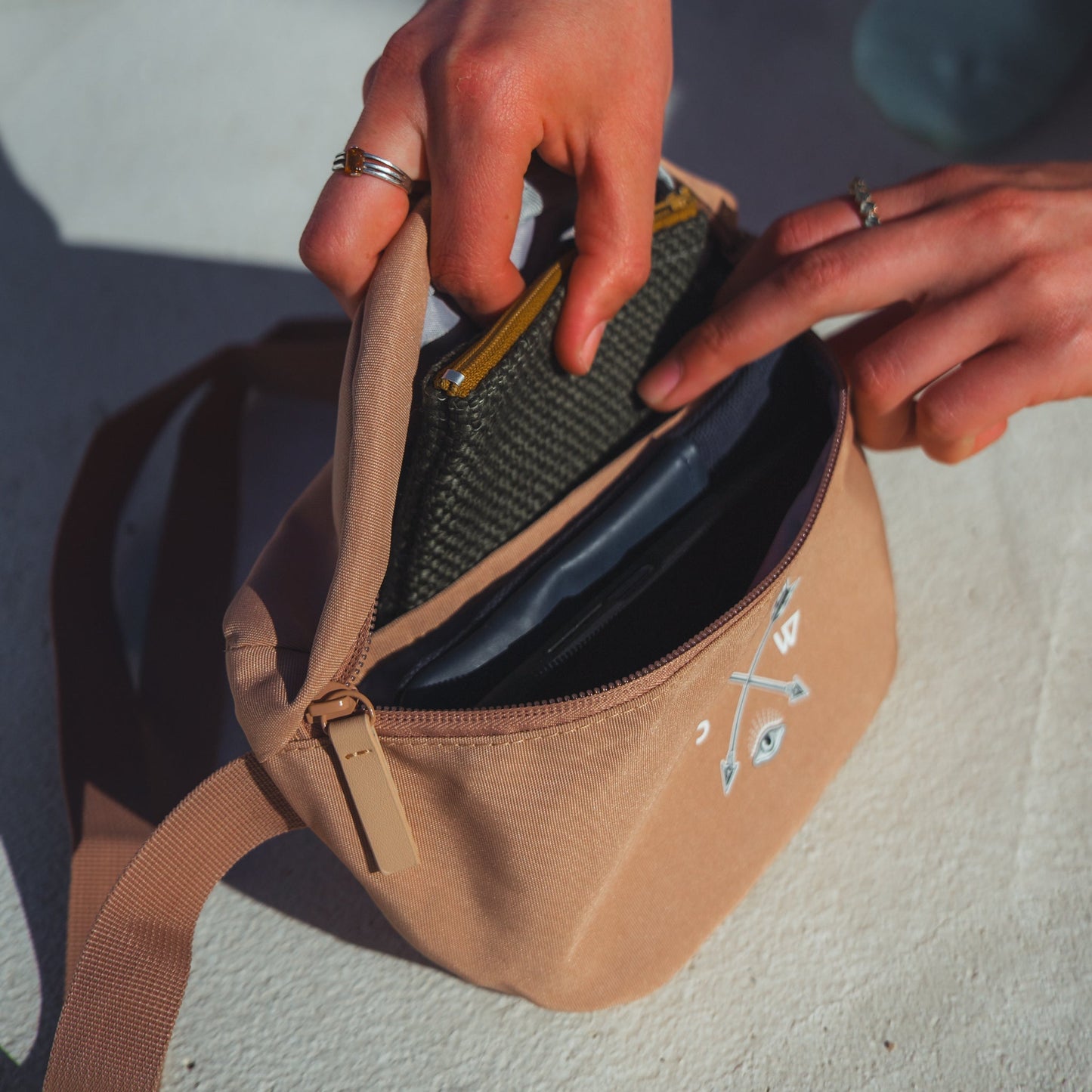 Recycled Hip Bag - Hazelnut