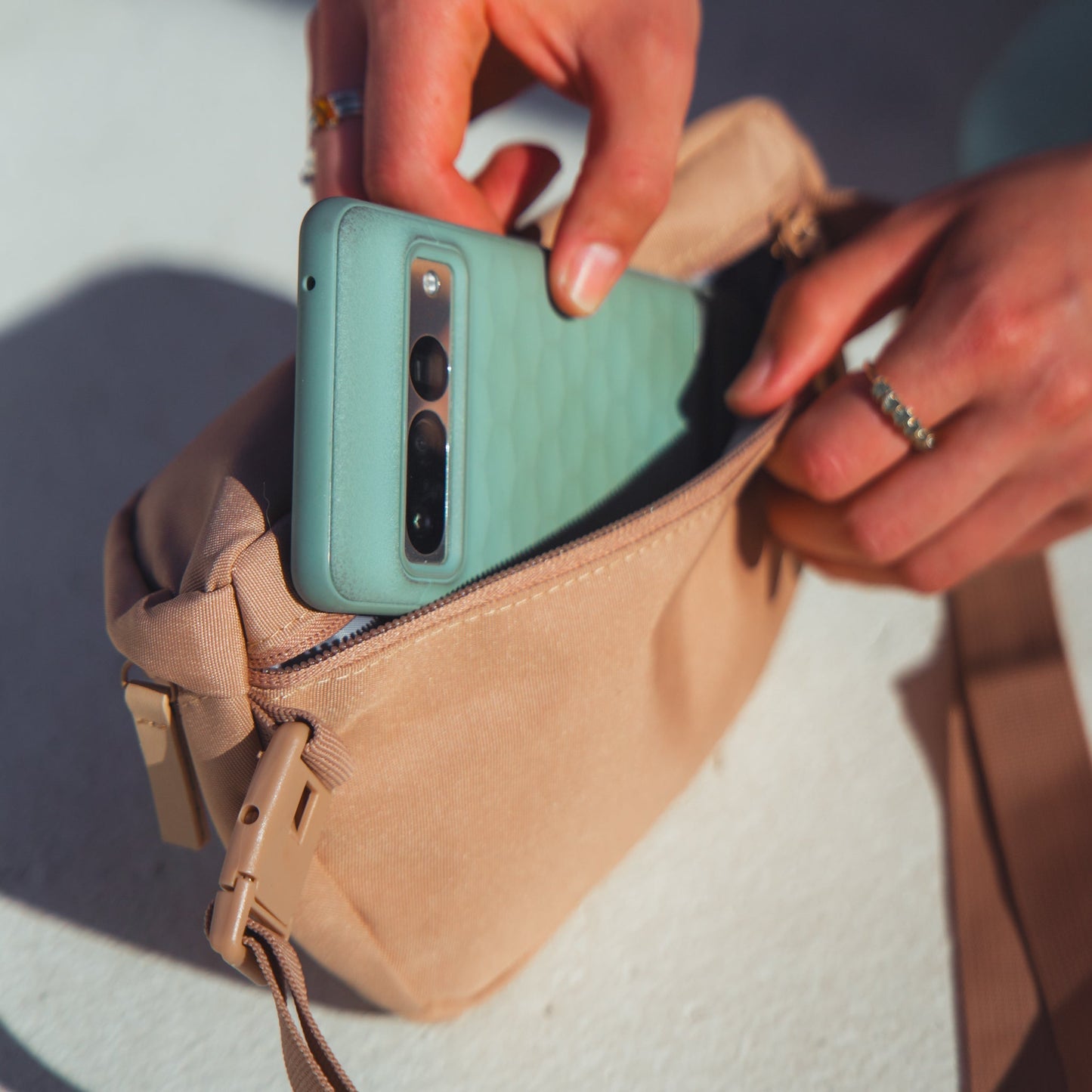 Recycled Hip Bag - Olive Green