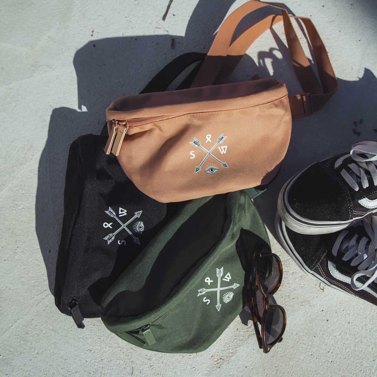 Recycled Hip Bag - Olive Green