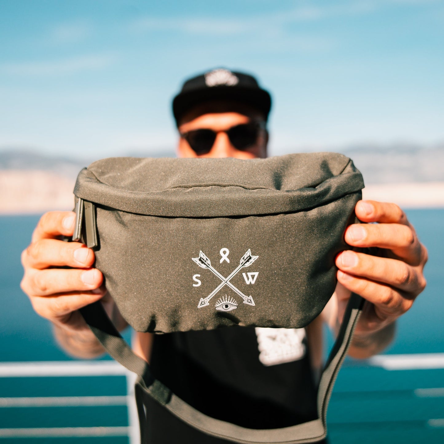 Recycled Hip Bag - Olive Green