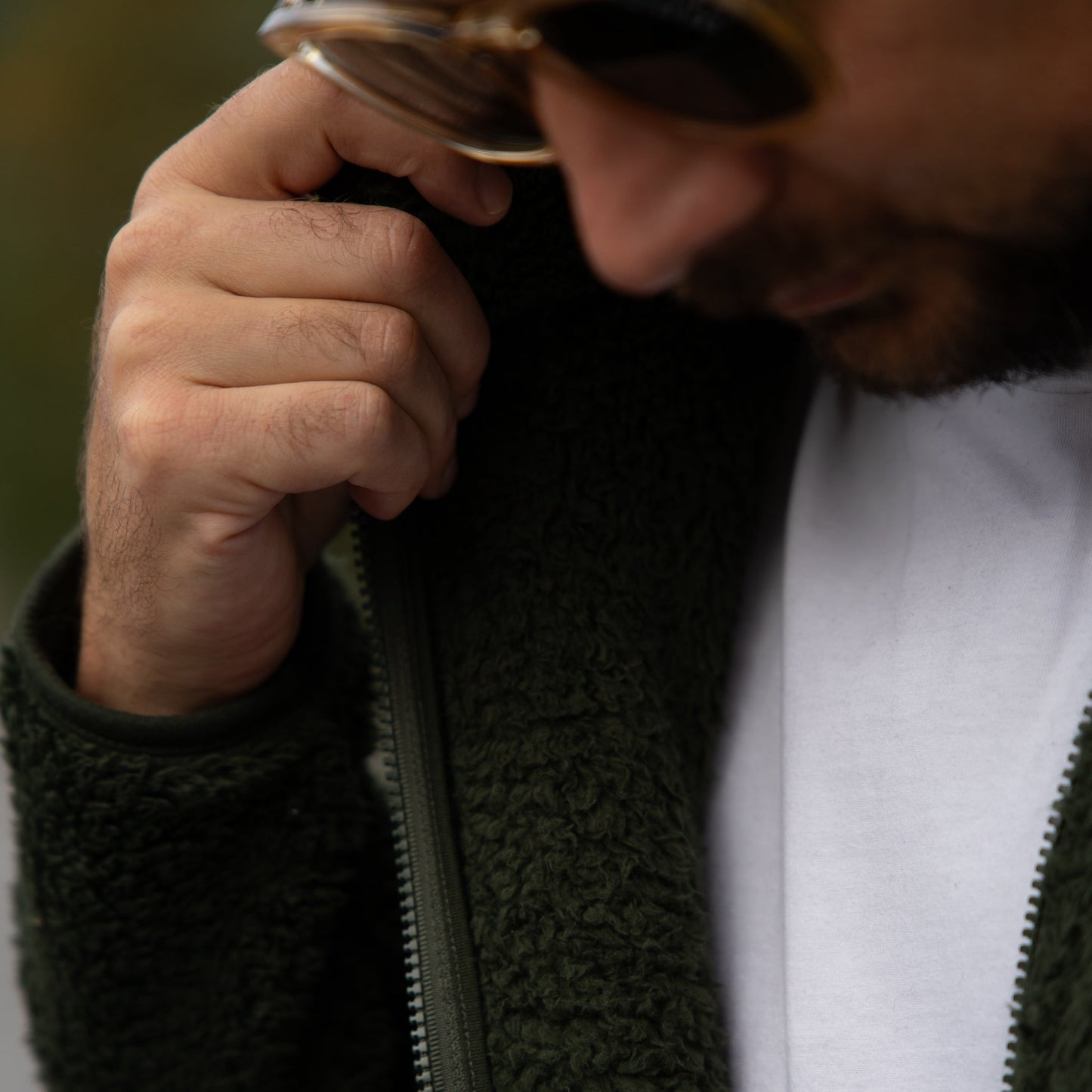 Recycled Fluffy Fleece - Forest Green