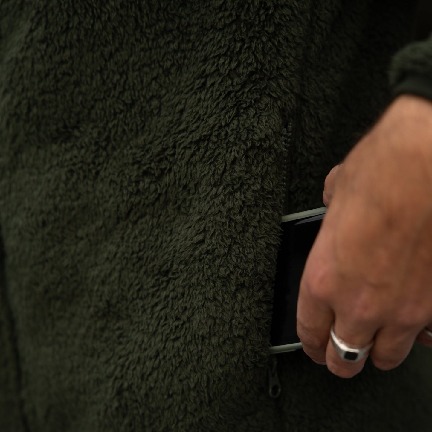 Recycled Fluffy Fleece - Forest Green