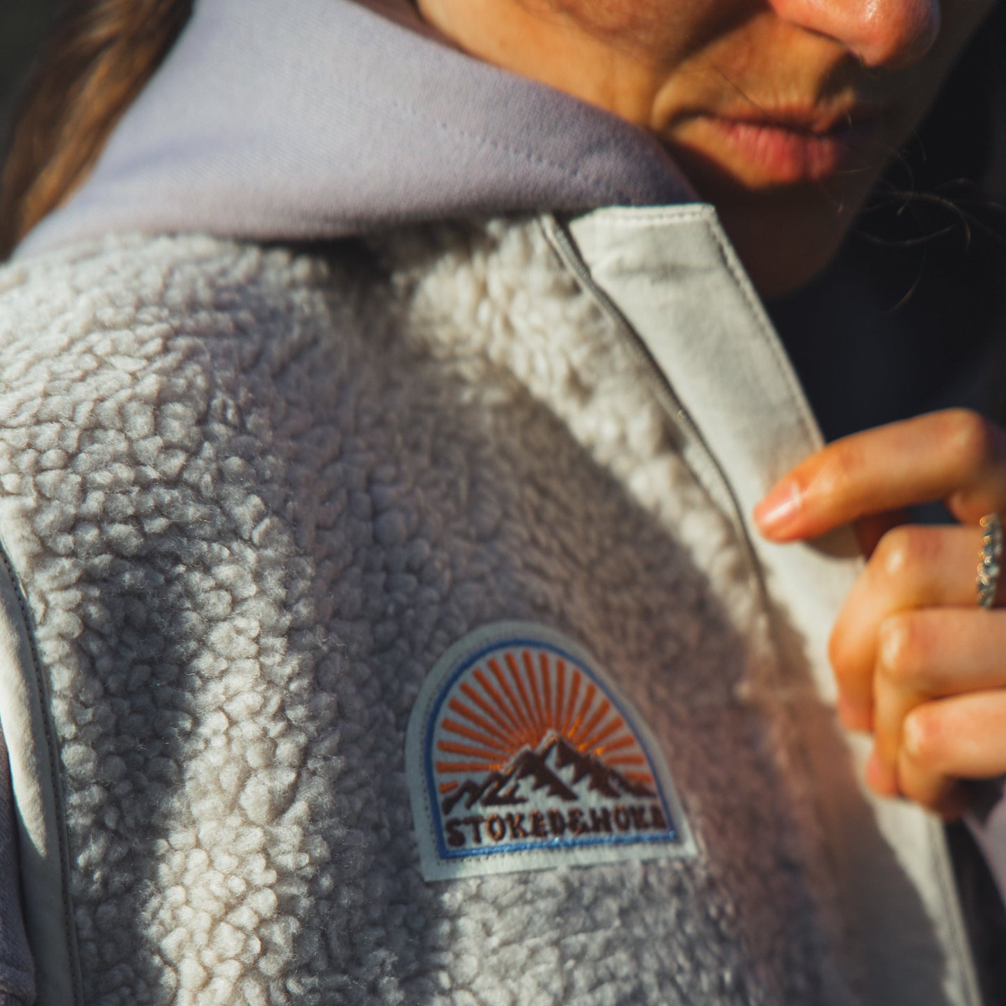 Recycled "Sunrise" Sherpa Fleece Vest