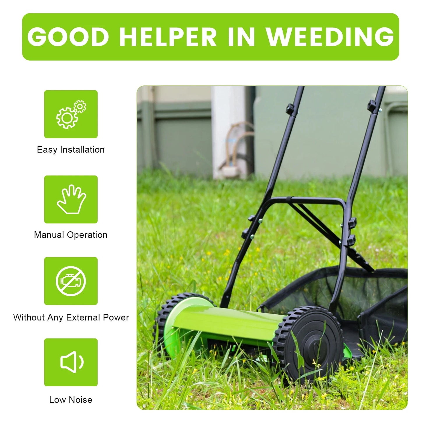 18-Inch Manual Lawn Mower