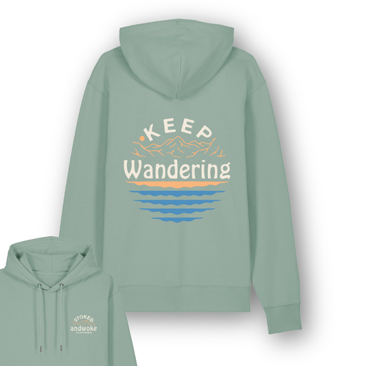Sage Green  "Keep Wandering" Hoodie