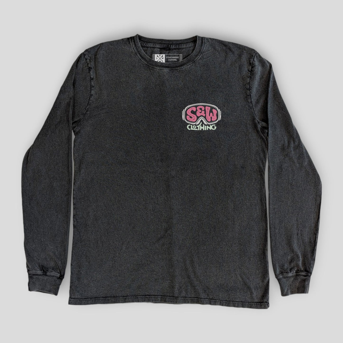 Stone Washed "On The Slopes" Long-sleeve Tee