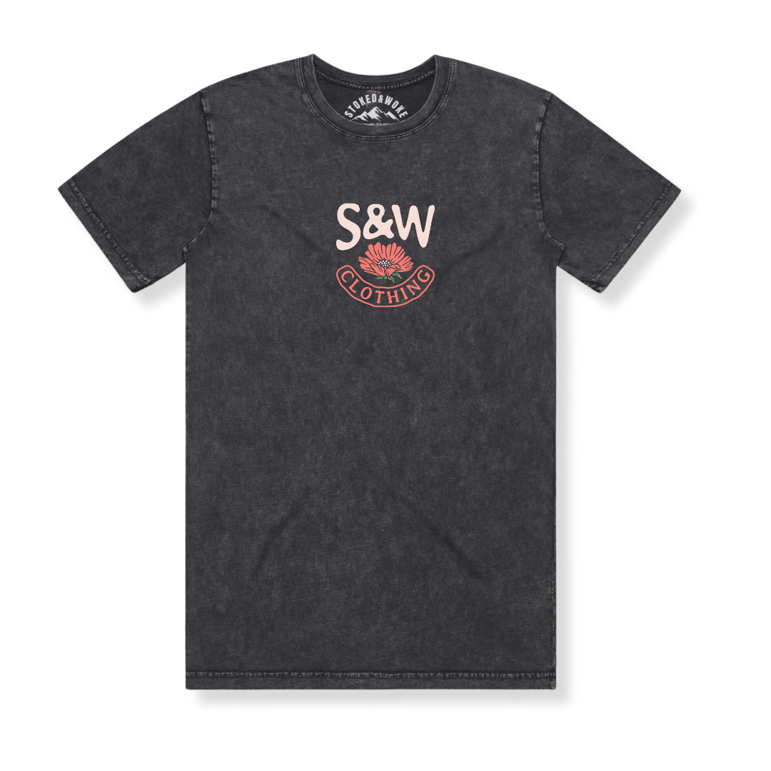 Stone Washed "Pohutukawa" Tee