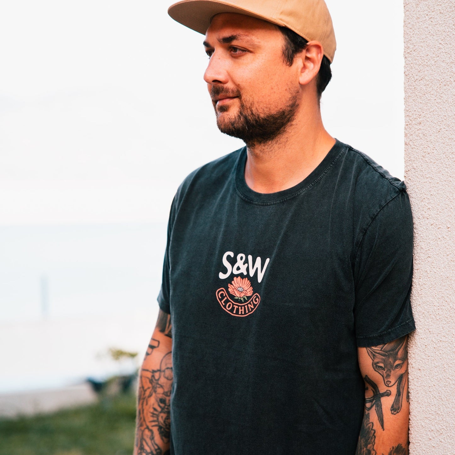 Stone Washed "Pohutukawa" Tee